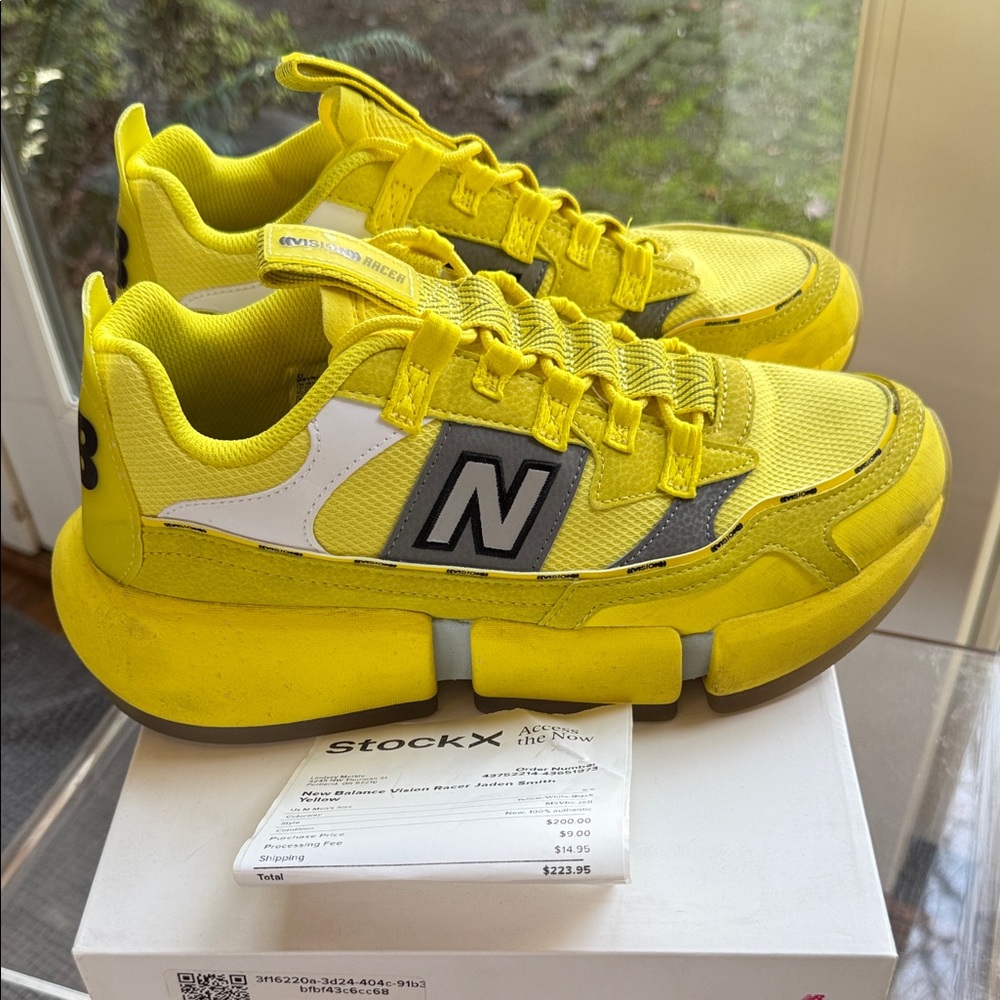 New Balance Yellow and Gray Men's Sneakers(reposhing right away, wrong size)